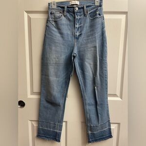 Abercrombie & Fitch Blue Straight Leg Jeans Ultra High Curve Love
